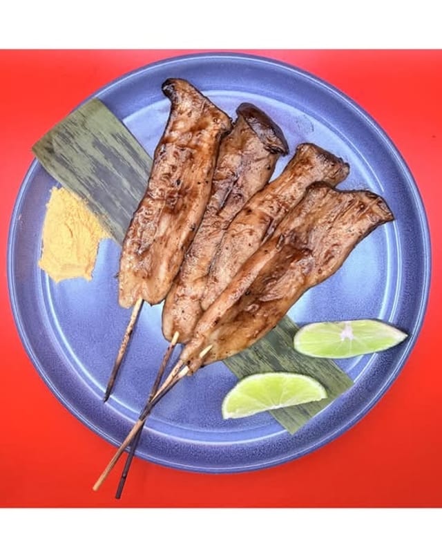 Mushroom-skewers.