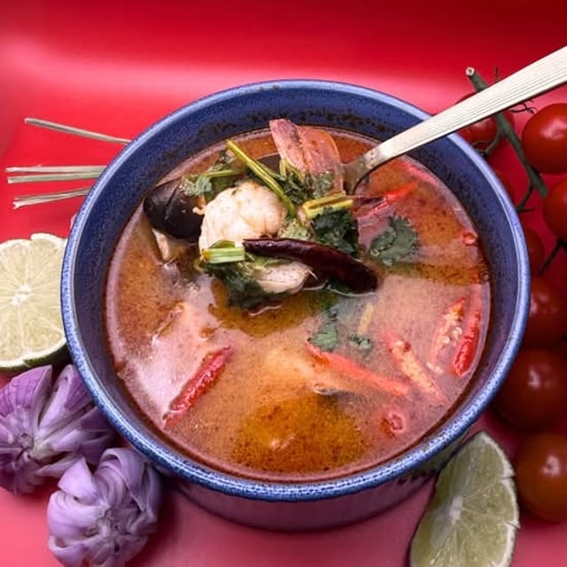 Tom Yum Shrimp.