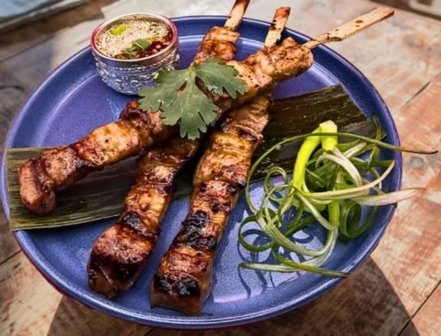 Pork-skewers.